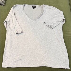 LAST CHANCE❗️ Express Women's Light Gray V-Neck thin sweater